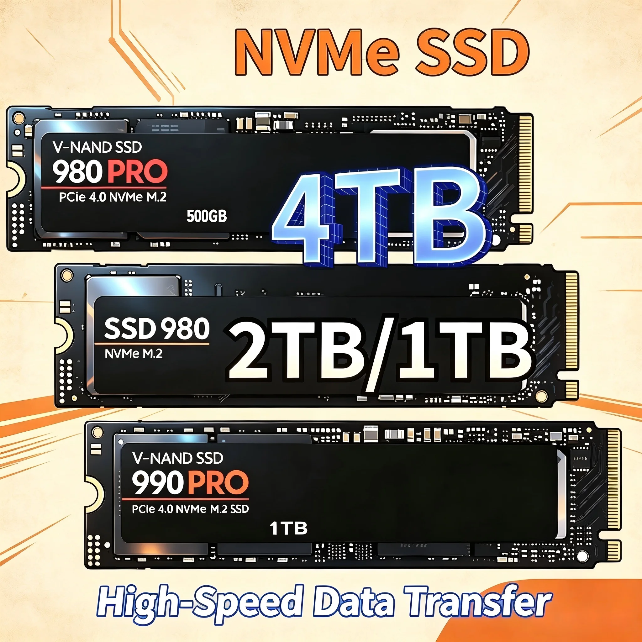 Originele 980Pro 990Pro M.2 NV - M.2 Nvme 4Tb Pcie 4.0 Ssd recensie en prijs