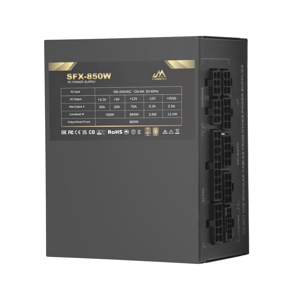 SFX 850W modulevoeding voor se - Sfx Power Supply 850W Gold recensie en prijs
