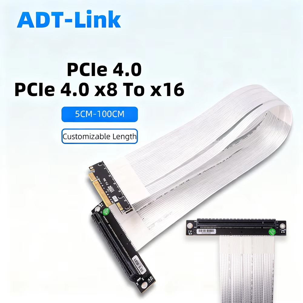 ADT-Link PCIE 4.0 / 3.0 X8 naa - Pcie 4.0 X16 Riser Cable 90 Degree recensie en prijs