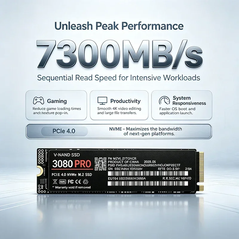 Interne Solid State Drive 3080 - M.2 Nvme 4Tb Pcie 4.0 Ssd recensie en prijs